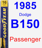 Passenger Wiper Blade for 1985 Dodge B150 - Premium