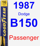 Passenger Wiper Blade for 1987 Dodge B150 - Premium