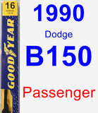 Passenger Wiper Blade for 1990 Dodge B150 - Premium