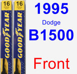 Front Wiper Blade Pack for 1995 Dodge B1500 - Premium