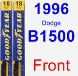 Front Wiper Blade Pack for 1996 Dodge B1500 - Premium