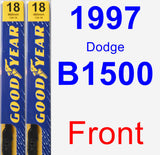 Front Wiper Blade Pack for 1997 Dodge B1500 - Premium