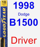 Driver Wiper Blade for 1998 Dodge B1500 - Premium