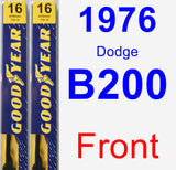 Front Wiper Blade Pack for 1976 Dodge B200 - Premium