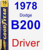 Driver Wiper Blade for 1978 Dodge B200 - Premium