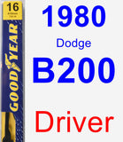 Driver Wiper Blade for 1980 Dodge B200 - Premium