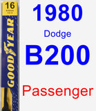 Passenger Wiper Blade for 1980 Dodge B200 - Premium