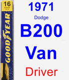 Driver Wiper Blade for 1971 Dodge B200 Van - Premium