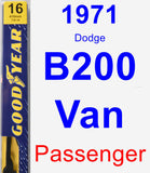 Passenger Wiper Blade for 1971 Dodge B200 Van - Premium