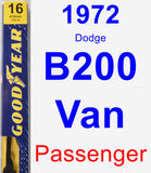 Passenger Wiper Blade for 1972 Dodge B200 Van - Premium