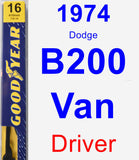 Driver Wiper Blade for 1974 Dodge B200 Van - Premium