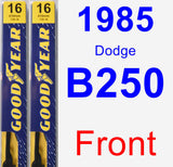 Front Wiper Blade Pack for 1985 Dodge B250 - Premium