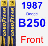 Front Wiper Blade Pack for 1987 Dodge B250 - Premium