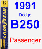 Passenger Wiper Blade for 1991 Dodge B250 - Premium