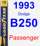 Passenger Wiper Blade for 1993 Dodge B250 - Premium