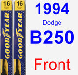 Front Wiper Blade Pack for 1994 Dodge B250 - Premium