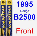 Front Wiper Blade Pack for 1995 Dodge B2500 - Premium