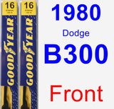 Front Wiper Blade Pack for 1980 Dodge B300 - Premium