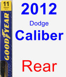 Rear Wiper Blade for 2012 Dodge Caliber - Premium