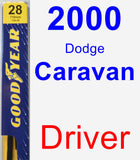 Driver Wiper Blade for 2000 Dodge Caravan - Premium