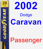 Passenger Wiper Blade for 2002 Dodge Caravan - Premium