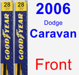 Front Wiper Blade Pack for 2006 Dodge Caravan - Premium