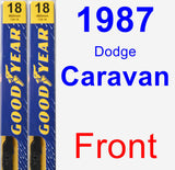 Front Wiper Blade Pack for 1987 Dodge Caravan - Premium