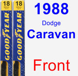 Front Wiper Blade Pack for 1988 Dodge Caravan - Premium