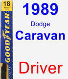 Driver Wiper Blade for 1989 Dodge Caravan - Premium