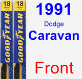 Front Wiper Blade Pack for 1991 Dodge Caravan - Premium