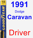 Driver Wiper Blade for 1991 Dodge Caravan - Premium