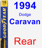 Rear Wiper Blade for 1994 Dodge Caravan - Premium