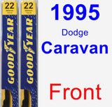 Front Wiper Blade Pack for 1995 Dodge Caravan - Premium