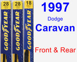 Front & Rear Wiper Blade Pack for 1997 Dodge Caravan - Premium