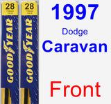 Front Wiper Blade Pack for 1997 Dodge Caravan - Premium