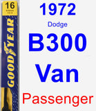 Passenger Wiper Blade for 1972 Dodge B300 Van - Premium