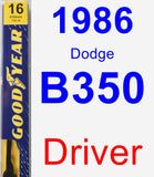 Driver Wiper Blade for 1986 Dodge B350 - Premium