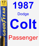 Passenger Wiper Blade for 1987 Dodge Colt - Premium