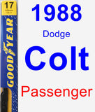 Passenger Wiper Blade for 1988 Dodge Colt - Premium