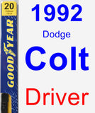 Driver Wiper Blade for 1992 Dodge Colt - Premium