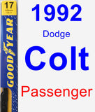 Passenger Wiper Blade for 1992 Dodge Colt - Premium