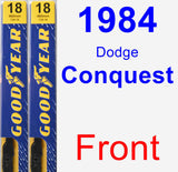 Front Wiper Blade Pack for 1984 Dodge Conquest - Premium