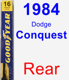 Rear Wiper Blade for 1984 Dodge Conquest - Premium