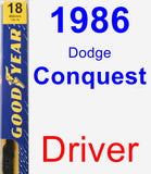 Driver Wiper Blade for 1986 Dodge Conquest - Premium