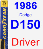 Driver Wiper Blade for 1986 Dodge D150 - Premium