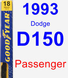 Passenger Wiper Blade for 1993 Dodge D150 - Premium