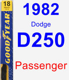 Passenger Wiper Blade for 1982 Dodge D250 - Premium