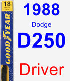 Driver Wiper Blade for 1988 Dodge D250 - Premium