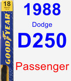 Passenger Wiper Blade for 1988 Dodge D250 - Premium