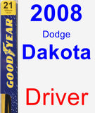 Driver Wiper Blade for 2008 Dodge Dakota - Premium